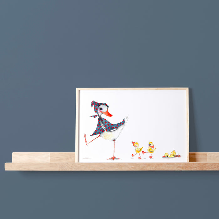 Ducks in a Row Art print