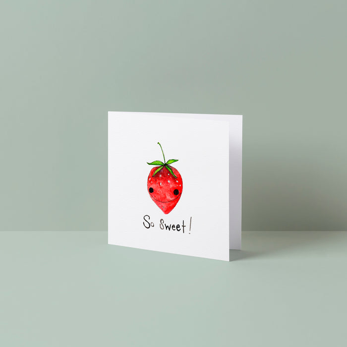 Sweet Strawberry teeny card